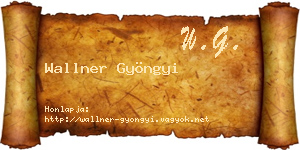 Wallner Gyöngyi névjegykártya