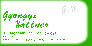 gyongyi wallner business card
